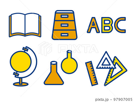 シンプルな教科のアイコンセット　 97907005