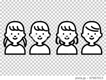 Simple person icon set children 97907015