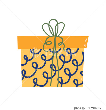 Colorful gift box. Good for Birthday, Christmas design. Vector illustration 97907078