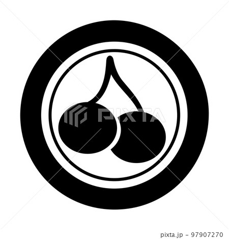 Icon Cherry Twins shape. Gambling symbol, object. Vector illustration Icon Cherry Twins shape. Gambling symbol, object. Vector illustration 97907270