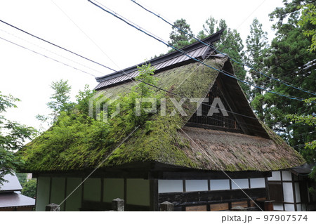 三本の大杉が御神木の戸隠神社の中社 三本の大杉が御神木の戸隠神社の中社 97907574
