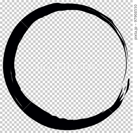 Circle black calligraphy 97908550