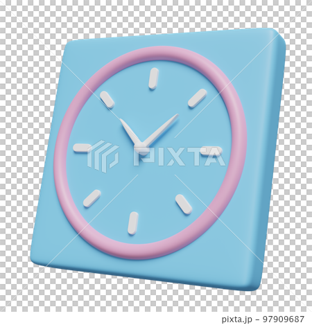 3D cartoon alarm clock wake-up time morning isolated. minimal design concept,3d render illustration 3D cartoon alarm clock wake-up time morning isolated. minimal design concept,3d render illustration 97909687