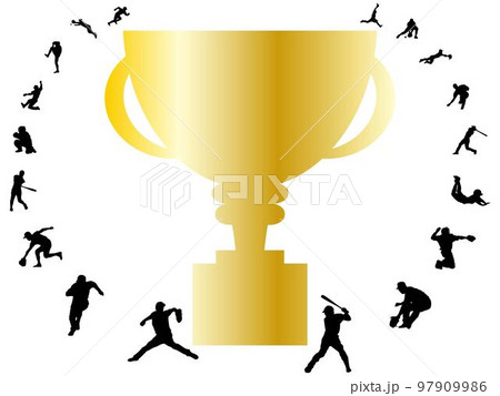野球とトロフィー 野球とトロフィー 97909986