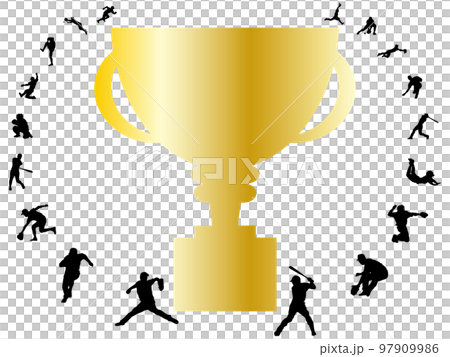 野球とトロフィー 野球とトロフィー 97909986