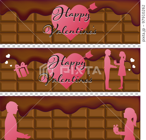 Banner Valentine 情人節相框情侶心剪影插圖素材集 Banner Valentine 情人節相框情侶心剪影插圖素材集 97910262