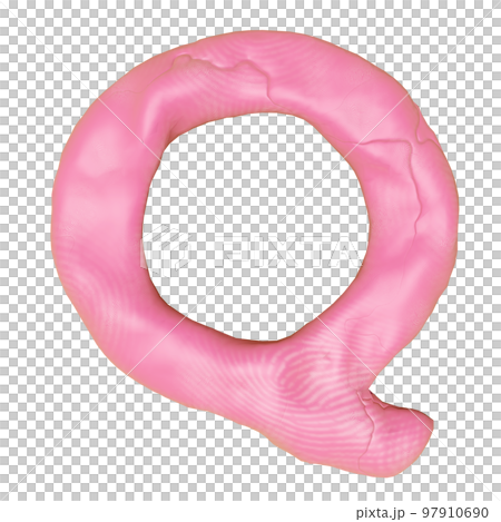 Pink Q Q letter logo design from plasticine isolated.... - Stock Illustration ...