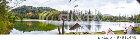 Aerial view of Liwong Lake in Songkhla, Thailand Aerial view of Liwong Lake in Songkhla, Thailand 97911449