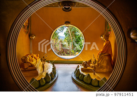 Phra Maha Chedi Tripob Trimongkol steel pagoda in Hat Yai, Songkhla, Thailand  97911451