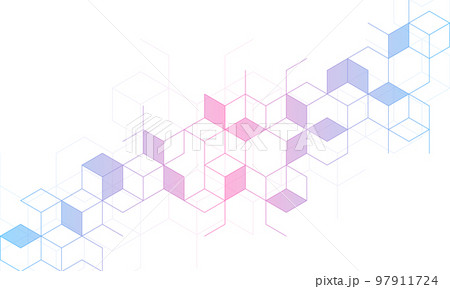 Abstract geometric background with isometric vector blocks, polygon shape pattern Abstract geometric background with isometric vector blocks, polygon shape pattern 97911724