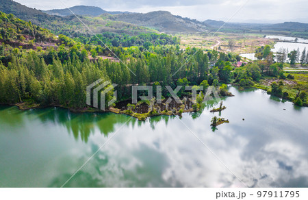 Aerial view of Liwong Lake in Songkhla, Thailand Aerial view of Liwong Lake in Songkhla, Thailand 97911795