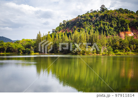 Aerial view of Liwong Lake in Songkhla, Thailand Aerial view of Liwong Lake in Songkhla, Thailand 97911814