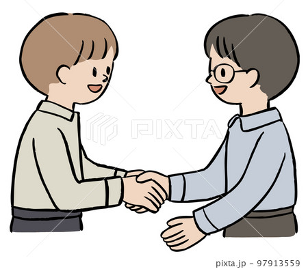 握手する男の子 97913559