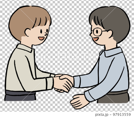 握手する男の子 97913559