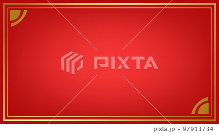 Red background and golden border with space. Lunar new year concept, Chinese new year background. vector. Red background and golden border with space. Lunar new year concept, Chinese new year background. vector. 97913734