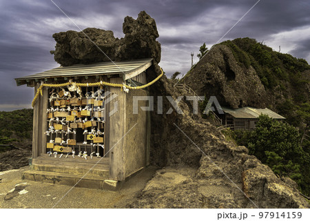 Two Shrines on Cliffs of Cape Irozaki (Izu, Japan) Two Shrines on Cliffs of Cape Irozaki (Izu, Japan) 97914159