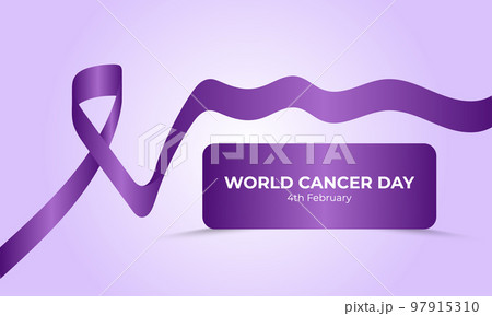 Gradient world cancer day realistic ribbonのイラスト素材 [97915310] - PIXTA