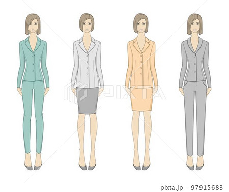 sketch, illustration, office wear | Office outfits women, Fashion  illustration sketches dresses, Office wear dresses