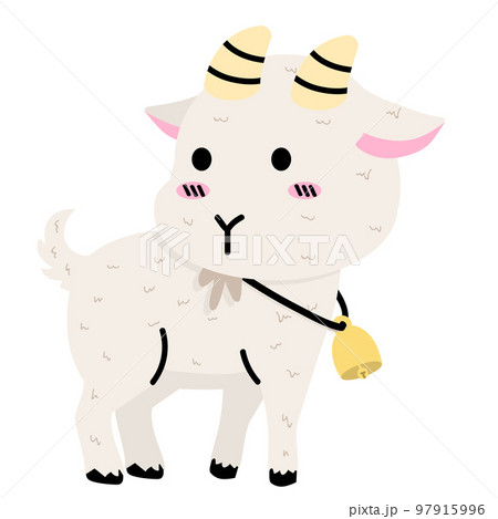 Cartoon goat flat vector animal 97915996