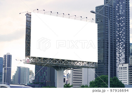 billboard or advertising poster on building for advertisement concept background 97916694