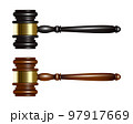 Wooden judge or auction gavel set. 97917669