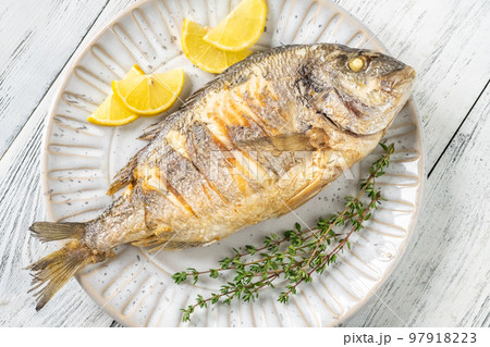 Mediterranean Baked Sea Bream Mediterranean Baked Sea Bream 97918223