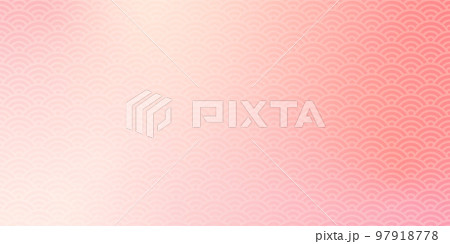 青海波文様 ピンクの春色背景イラスト 青海波文様 ピンクの春色背景イラスト 97918778