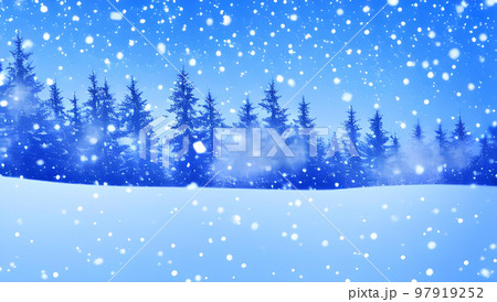 冬の背景　雪景色　風景 97919252