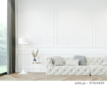 white sofa in luxury white room,3d rendering white sofa in luxury white room,3d rendering 97920889