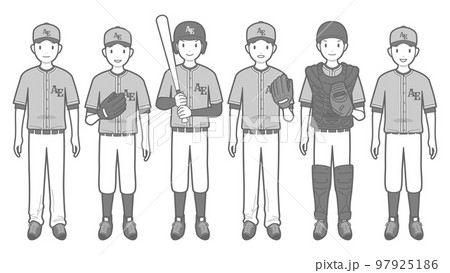 野球選手のベクターイラスト 97925186