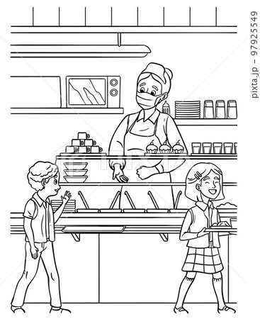Lunch Lady Coloring Page for Kids Lunch Lady Coloring Page for Kids 97925549