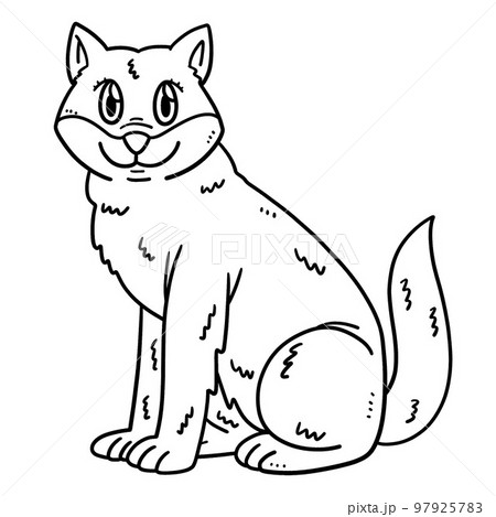 Mother Dog Isolated Coloring Page for Kids 97925783