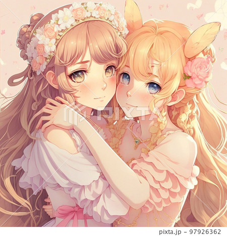 仲良し女の子 仲良し女の子 97926362