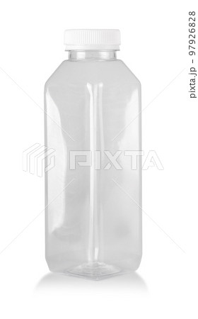 empty plastic bottle with white cap isolated empty plastic bottle with white cap isolated 97926828
