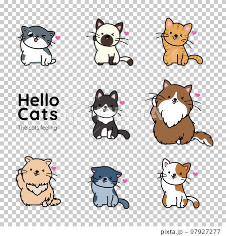 猫の表情アイコン　ウインク 97927277