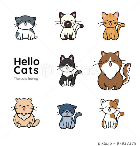 猫の表情アイコン　喜び 97927278