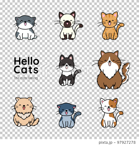 猫の表情アイコン　喜び 97927278