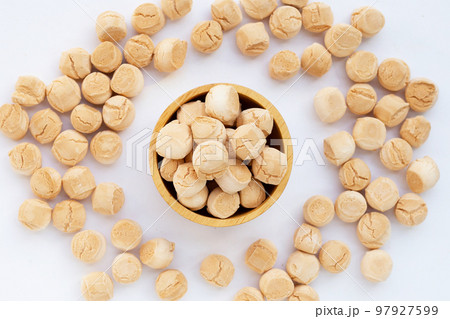 Thai sweetmeat made of flour, egg and sugar Thai sweetmeat made of flour, egg and sugar 97927599