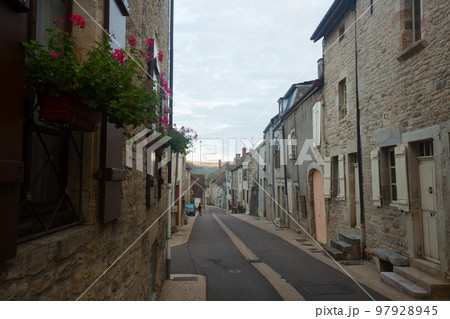 Cityscape of French town Bligny-sur-Ouche Cityscape of French town Bligny-sur-Ouche 97928945