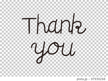 handwritten thank you message 97930288