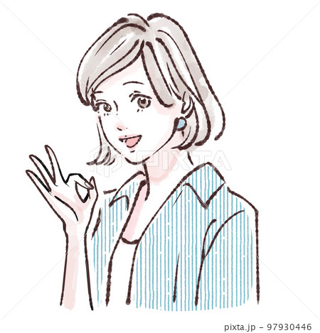 女性のイラスト素材 97930446