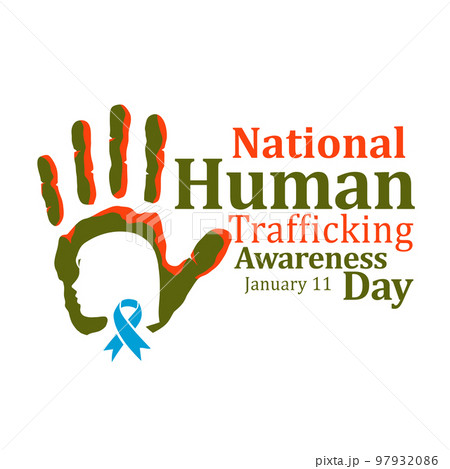 Vector illustration on the theme of National Human Trafficking awareness day 97932086