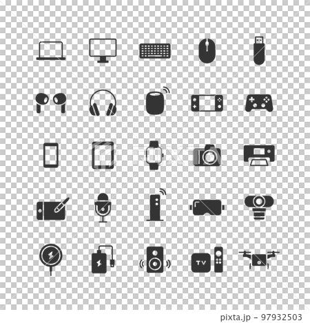 Gadget-related icons (monochrome) 97932503