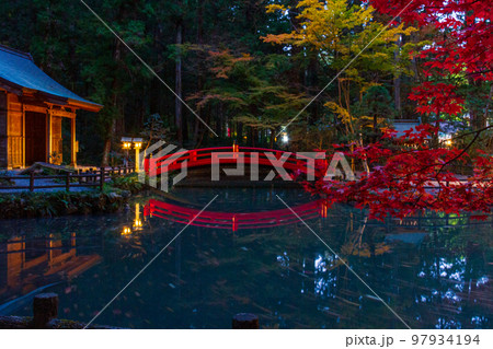 静岡県周智郡森町一宮　小國神社と周辺の風景 97934194
