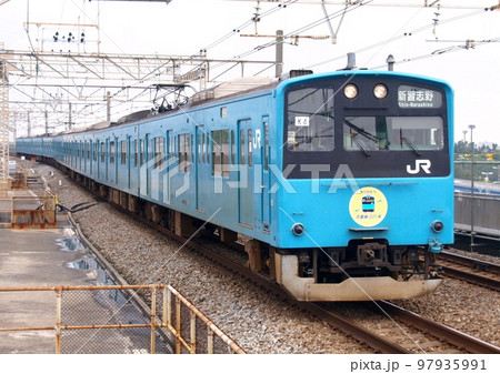 201系京葉線 ありがとうHM付 葛西臨海公園駅 201系京葉線 ありがとうHM付 葛西臨海公園駅 97935991