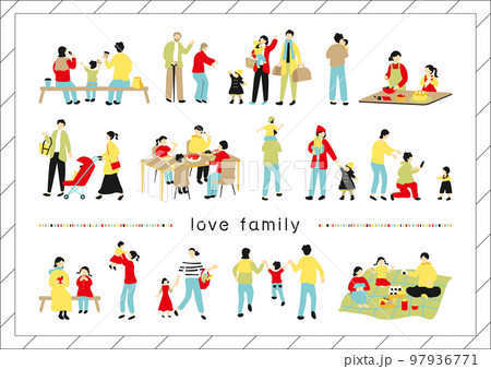家族 イラスト素材集 家族 イラスト素材集 97936771
