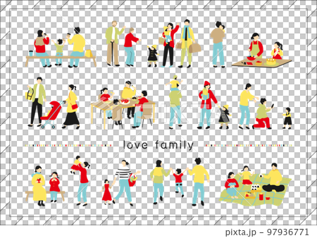 家族 イラスト素材集 家族 イラスト素材集 97936771
