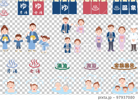 Hot spring image _ character _ parts set 97937080