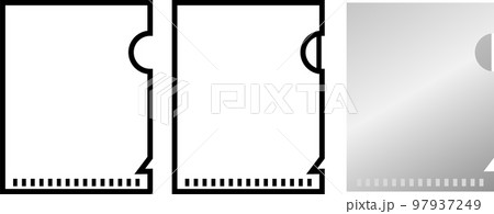 クリアファイルのシンプルなイラスト 97937249