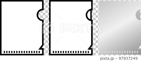 クリアファイルのシンプルなイラスト 97937249